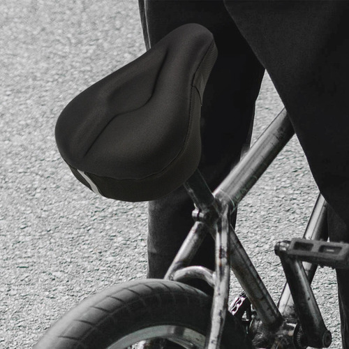 Cojín De Asiento De Gel Para Bicicleta Y Ancha, Funda De
