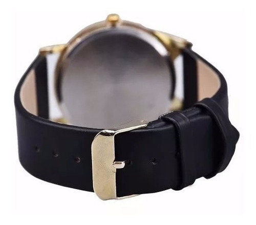 Relógio Gatinho De Óculos Pulseira Preta Bonito E Barato