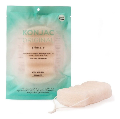 Konjac Esponja Corporal Blanca Natural Pura Pieles Sensibles