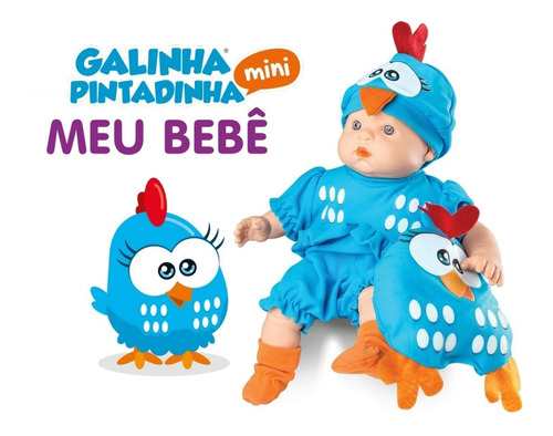 Boneca Galinha Pintadinha Mini Baby Com Travesseiro Roma Mercado Livre