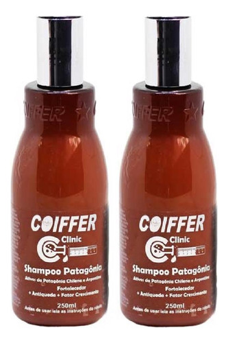 Kit 2 Shampoos Coiffer Patagonia 250ml Estimula Crescimento