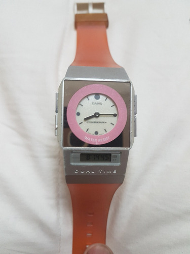 Reloj De Pulsera Vintage Casio Fs-01 Dual Time