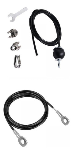 2 Piezas De Material Acero Fitness Diy Polea Cable