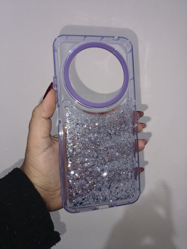 Funda Importada Glitter Reforzada Redmi 14c (brillo) Lila Rm 14c