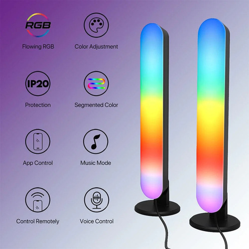 Barra De Luz Inteligente De Música Con App Control De Rgb