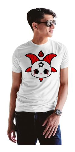 Playera Blanca Para Hombre Ropa Dark Demonio Satan Talla Gra | MercadoLibre