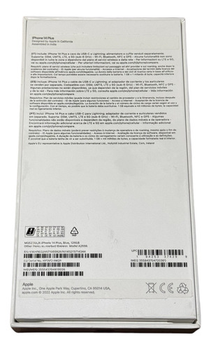 iPhone 14 Plus, 128gb En Excelentes Condiciones, Color Azul Claro (Usado)