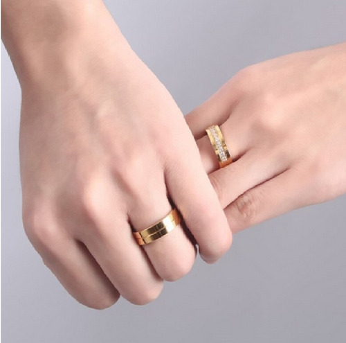 Imagen 2 de 4 de Anillos Boda Oro 18k Amor Matrimonio Plata Joyas Regalo