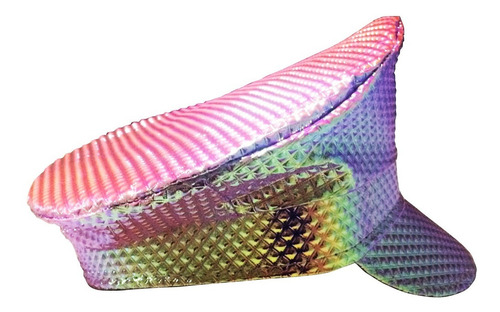 Imagem 3 de 6 de Chapéu Quepe Boina Para Festas Holográfica