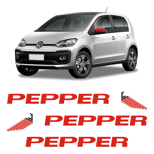 Adesivos Laterais E Traseiro Pepper Up Branco 18/20 Genérico