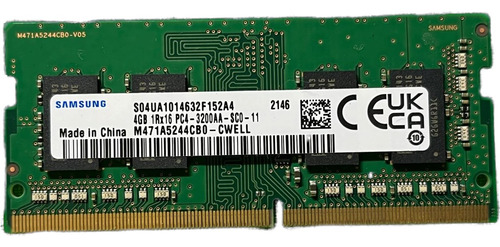 Memoria Ram Samsung 4gb 1rx16 Pc4 3200aa Laptop (Usado)