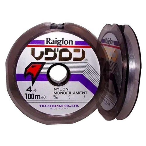 Tanza Nylon Monofilamento Raiglon 100mts 0.435mm Gris Niebla