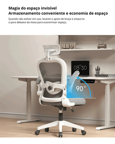 Cadeira Escritório Ergonômica C7 Neo Office Stability Branco