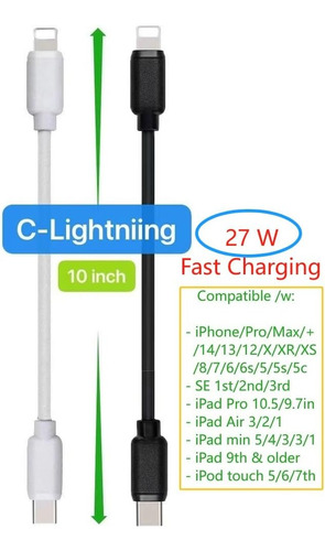 Jusofu Paquete De 10 Cables Usb Cortos Múltiples Y Cables De
