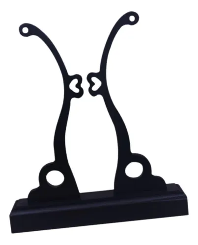 Soporte De Ventilador De Mano Chino Madera Grande Negro