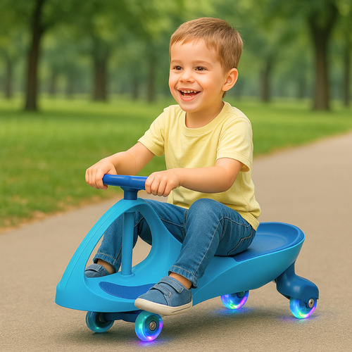 Carrinho Infantil Triciclo Super Car Rolimã Rodas Com Led Cor Azul Suporta 100kg - Covei Toys
