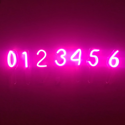 Vela Luz Neon Led - Números Para Pastel - Cumpleaños