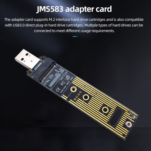 Lector De Tarjetas M.2 Nvme A Usb, Convertidor De Chip Jms58