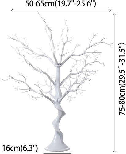 Árbol Blanco De La Vida Aesthetic 75cm Decoración Navidad