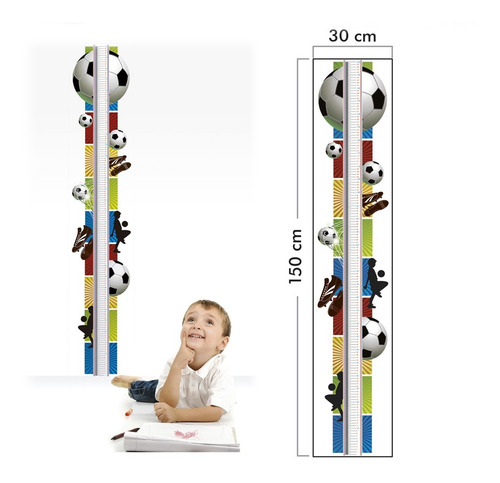 Hermoso Tallimetro Medidor Estatura Futbol Decoracion 1.50m