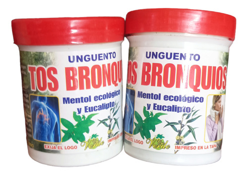Tos Bronquitis Ungüento Pack 2 Unid. 100 Grs C/u Mentol Euca