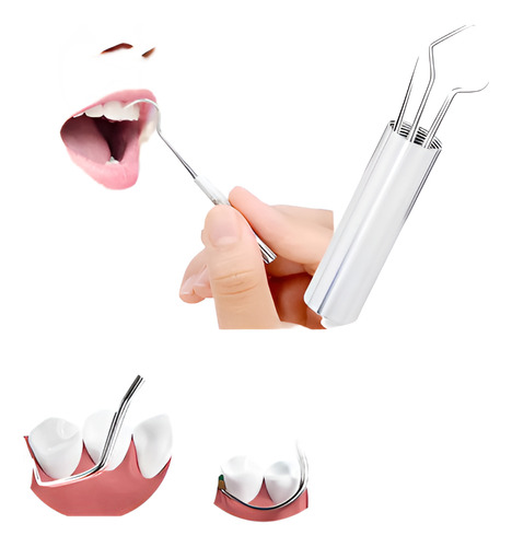 Kit Ortodoncia - Limpieza Dientes - Sarro 7 Piezas + Estuche