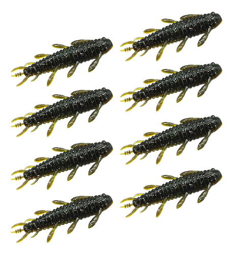 3 Señuelos De Pesca Blandos, Plantilla De Larva De Realista