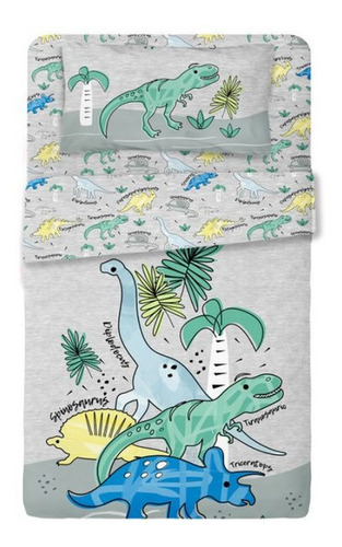 Imagen 2 de 3 de Sábana De Cuna Funcional - Modelo Dino