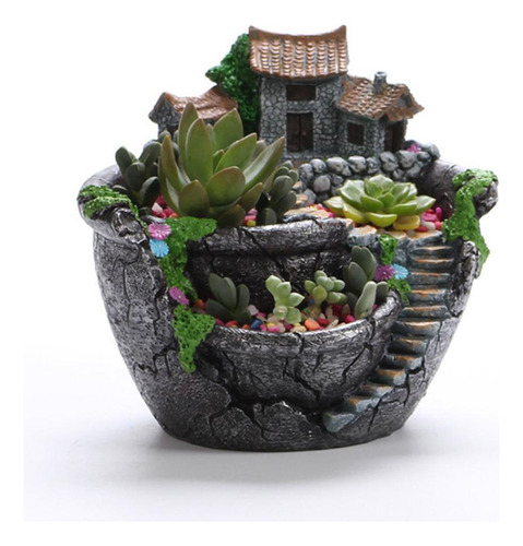 Maceta Para Plantas Suculentas Con Dulce Flor De Interior