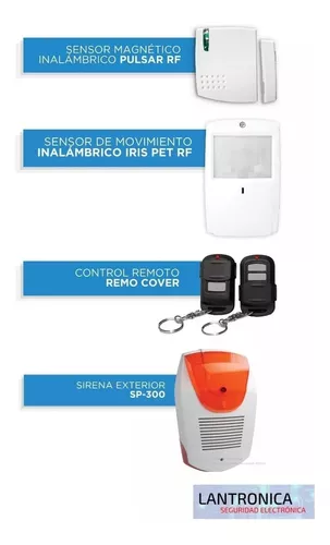 Kit Alarma Casa Marshall Ip Wifi Inalámbrica Domiciliaria Internet App  Celular Sirena Sensores Inalámbrica Garantía