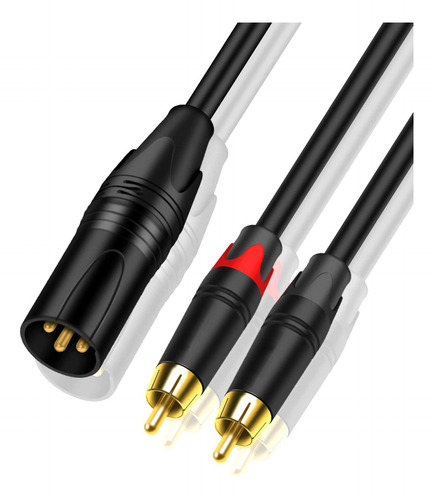 Xlr Para Cabo Cabo Duplo Plugue Adaptador Masculino 5m