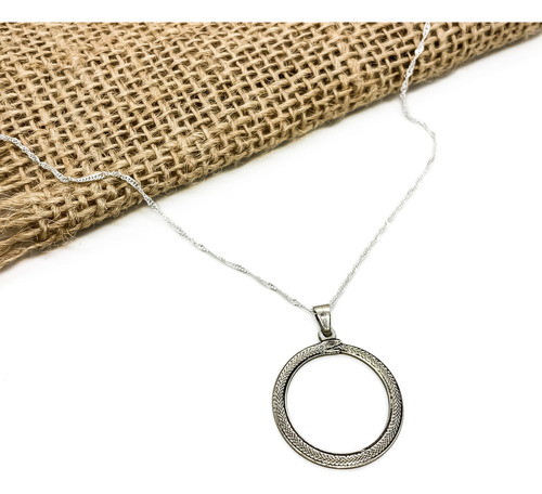 Cadena Y Dije Ouróboros Serpiente Plata 925 Plata 925 50 Cm