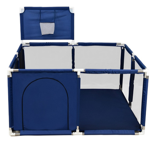 Corral De Seguridad Bebe Con Aro 126x126 Cm. Azul