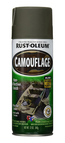 Aerosol Rust Oleum Camuflado Camuflaje Verde Oscuro Mate