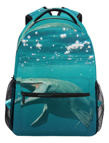 Mochila Escolar Mosasaurus Bookbag Para Niño Niña Casual