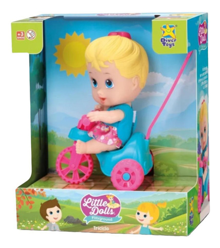 Boneca Little Dolls Playground Triciclo