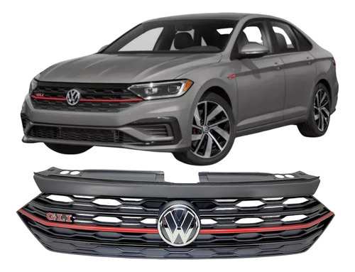 Grade Radiador Jetta Gli Vermelho Com Emblema 2019 20 A 2022