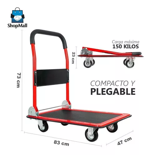 Carro de carga plegable 150kg QRubber – QRubber Chile