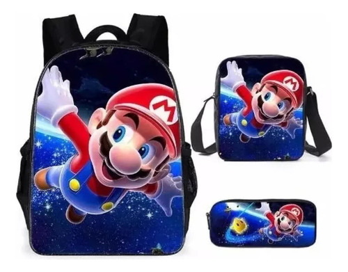 Mochilas Super Mario Bros Bandoleras Set De 3 Piezas