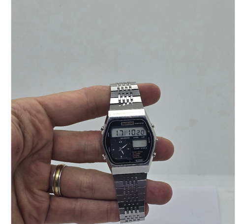 Reloj Citizen Ana-digi Gn-4w-excelente Estado Funcional Plateado Plateado Negro (Usado)
