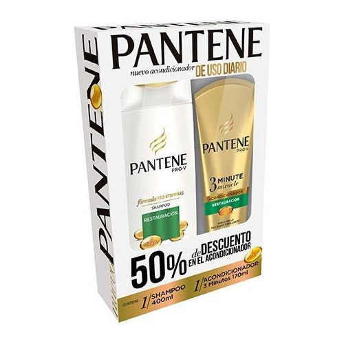 Shampoo Pantene Restauración 400ml+acondicionador 3mm 170ml