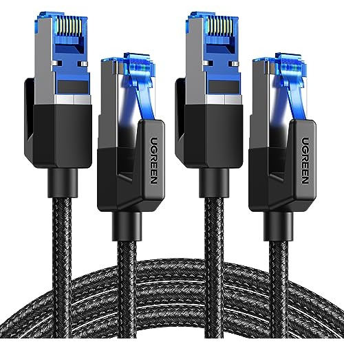 Ugreen Cable Ethernet Cat 8, Paquete De 2 Cables Ethernet Co