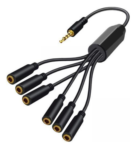 2 Cable Divisor De Extensión Para Auriculares Cable 1 A 6