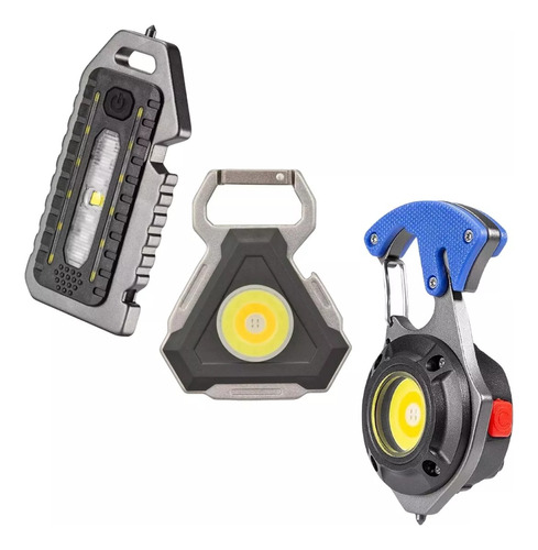 Pack X3 Linterna Led Recargable Tactica Iman Largo Alcance