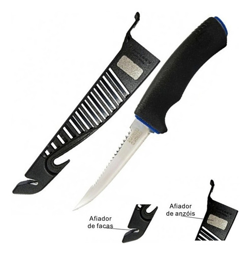 Cuchillo para filetear Marine Sports, 4 cuchillos para filetear de acero inoxidable
