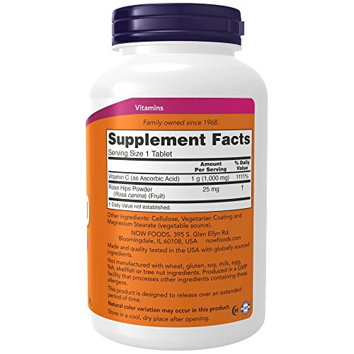 Ahora Suplementos, Vitamina C-1,000 Con Caderas 1gd6o