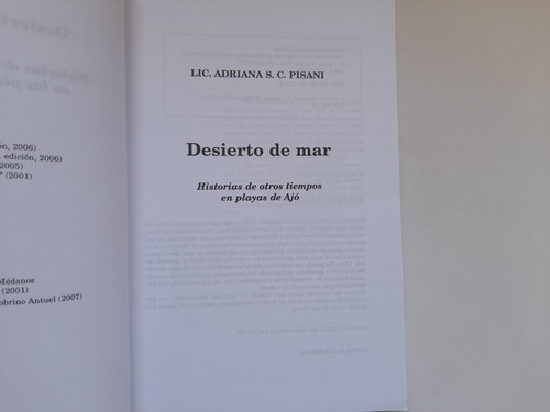 Desierto De Mar, En Las Playas De Ajo, Adriana Pisani. W (Usado)