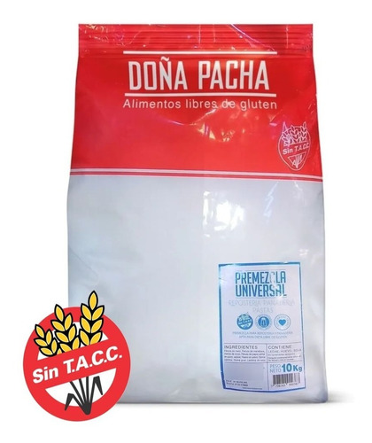 Premezcla Universal Sin Tacc Libre Gluten Doña Pacha 10 Kg