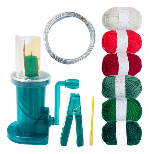 Easy Knitter Diy Craft Latch Hook Hilo De 6 Colores Verde