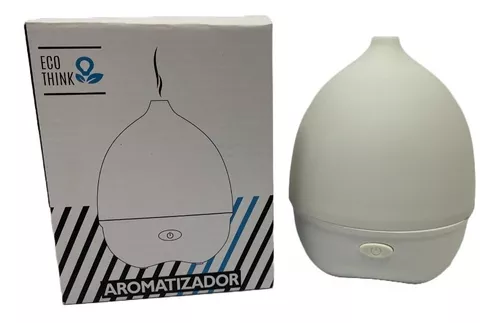 Humidificador Ultrasonico Eco Think Gotita Blanca + 3 Esencias 125ml c/u